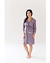 Belabumbum Maternity and Nursing Robe - Pale Grey with Polka Dots - 100% Pima Cotton Robes