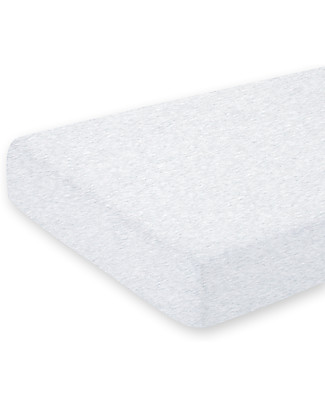 Bemini Extensible Bed Sheet 60x120 cm - Light Grey Melange - 100% cotton Bed Sheets and Pillow Cases