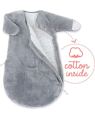 Bemini MAGIC BAG® Softy with Sleeves 0-3 months, Grizou - Winter Quality 2 TOG Warm Sleeping Bags