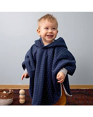 Bemini Soft Travel Poncho - Tetra Jersey - Blue Navy Scarves