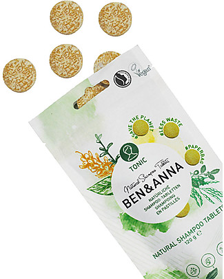 Ben & Anna Natural Shampoo Tablets - Tonic - 120 gr Shampoos And Bath Wash