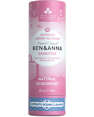 Ben & Anna Stick Sensitive Deodorant - Japanese Cherry Blossom - 60 gr Deodorant