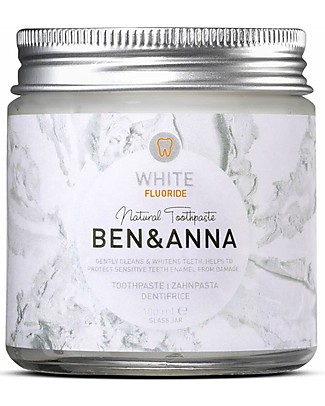 Ben & Anna Toothpaste Whitening with Fluoride- 100 ml Toothpaste and Toothbrush