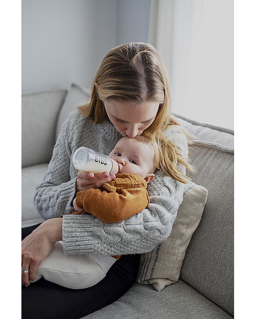 BIBS Baby Bottle Complete Set - Blush - 110ml Recyclable and Dishwasher safe! - New Design Baby Bottles