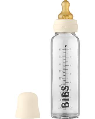 Bibs Baby Bottle Complete Set - Ivory - 225ml Recyclable and Dishwasher safe! - New Design Baby Bottles