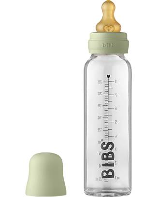 Bibs Baby Bottle Complete Set - Sage - 225ml Recyclable and Dishwasher safe! - New Design Baby Bottles