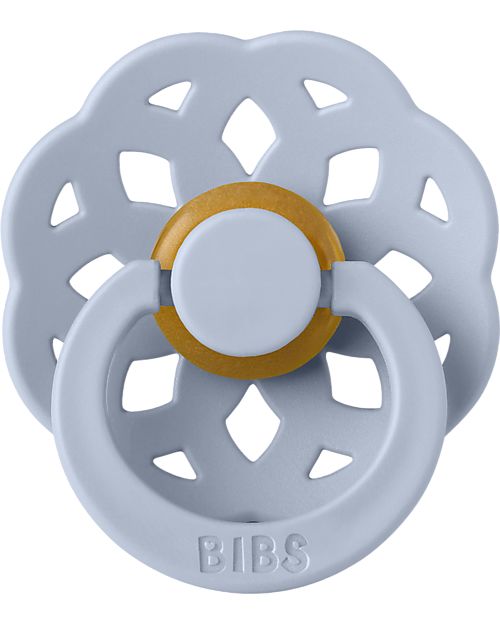 BIBS Boheme Pacifier - Round Nipple in Latex - Dusty Blue - BPA & PVC Free Dummies & Soothers