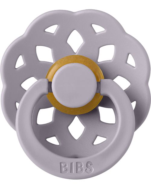 BIBS Boheme Pacifier - Round Nipple in Latex - Fossil Grey - BPA & PVC Free Dummies & Soothers