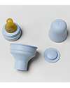 BIBS Bottle Kit - Baby Blue - Includes: Cap/Nipple (Slow Flow)/Milk lock/Screw Cap and Funnel Baby Bottles