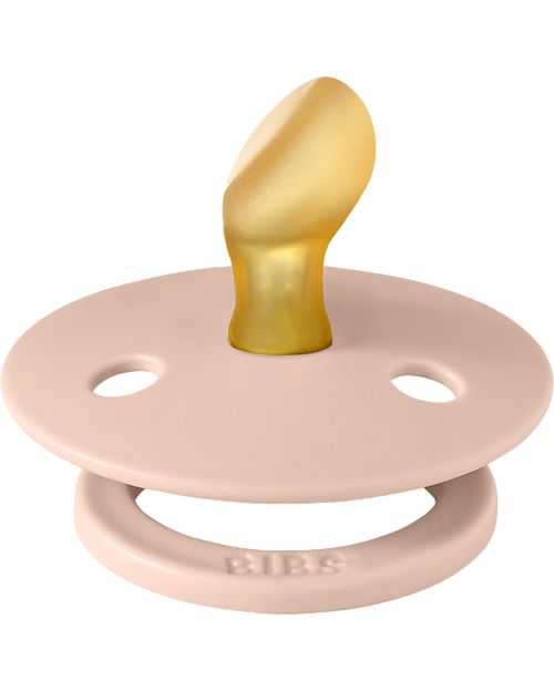 BIBS Colour Pacifier - Anatomical Nipple in Latex - Blush - BPA & PVC Free Dummies & Soothers