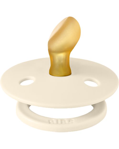 BIBS Colour Pacifier - Anatomical Nipple in Latex - Set of 2 - Ivory and Sage - BPA & PVC Free Dummies & Soothers
