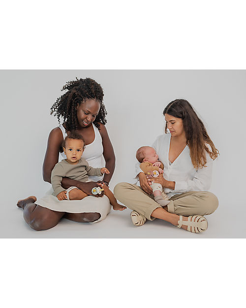 BIBS Colour Pacifier - Anatomical Nipple in Latex - Set of 2 - Ivory and Sage - BPA & PVC Free Dummies & Soothers