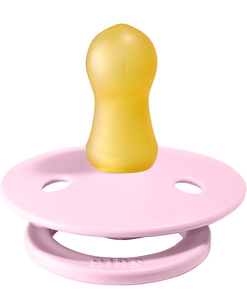 BIBS Colour Pacifier - Round Nipple in Latex - Set of 2 - Lavender and Baby Pink - BPA & PVC Free Dummies & Soothers
