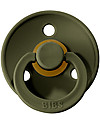 BIBS Colour Pacifier - Round Nipple in Latex - Set of 2 - Woodchuck and Hunter Green - BPA & PVC Free Dummies & Soothers