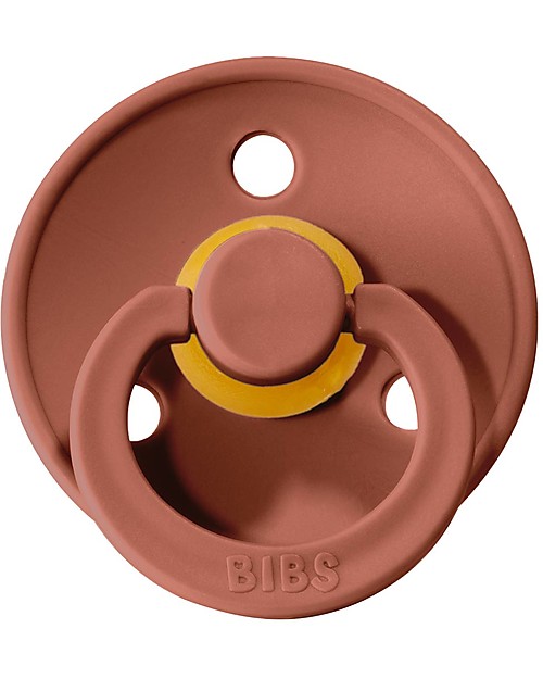 BIBS Colour Pacifier - Round Nipple in Latex - Set of 2 - Woodchuck and Hunter Green - BPA & PVC Free Dummies & Soothers