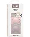 BIBS Infinity Pacifier - Anatomical Nipple in Silicone - Set of 2 - Blossom/Dusky Lilac - No PBA and PVC! Dummies & Soothers