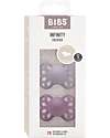 BIBS Infinity Pacifier - Anatomical Nipple in Silicone - Set of 2 - Fossil Grey/Mauve - No PBA and PVC! Dummies & Soothers