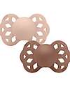 BIBS Infinity Pacifier - Anatomical Nipple in Silicone - Set of 2 - Woodchuck/Blush - No PBA and PVC! Dummies & Soothers