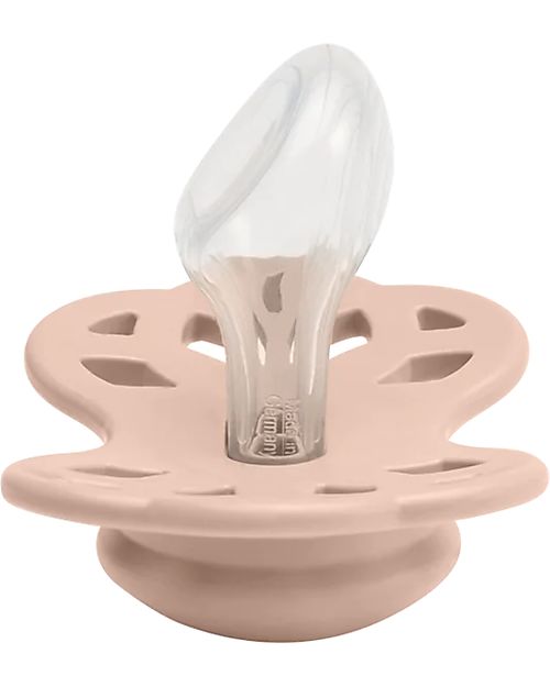 BIBS Infinity Pacifier - Anatomical Nipple in Silicone - Set of 2 - Woodchuck/Blush - No PBA and PVC! Dummies & Soothers