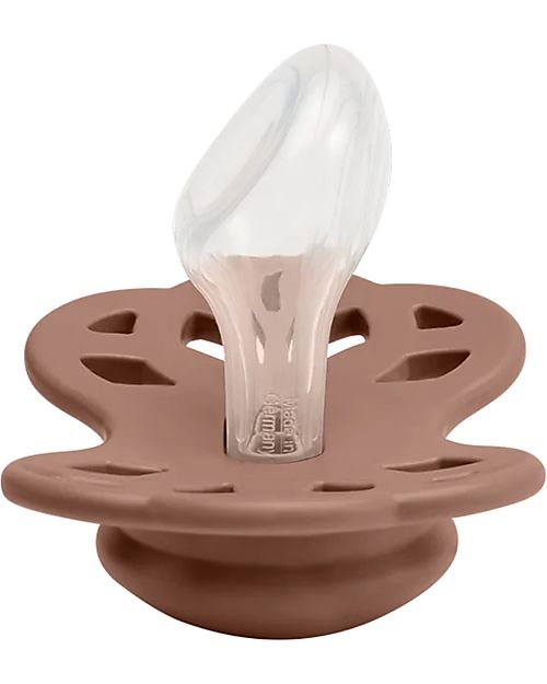 BIBS Infinity Pacifier - Anatomical Nipple in Silicone - Set of 2 - Woodchuck/Blush - No PBA and PVC! Dummies & Soothers