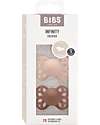 BIBS Infinity Pacifier - Anatomical Nipple in Silicone - Set of 2 - Woodchuck/Blush - No PBA and PVC! Dummies & Soothers