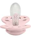 BIBS Infinity Pacifier - Symmetrical Nipple in Silicone - Set of 2 - Blossom/Dusky Lilac - No PBA and PVC! Dummies & Soothers