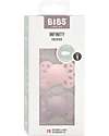 BIBS Infinity Pacifier - Symmetrical Nipple in Silicone - Set of 2 - Blossom/Dusky Lilac - No PBA and PVC! Dummies & Soothers