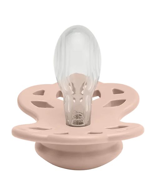 BIBS Infinity Pacifier - Symmetrical Nipple in Silicone - Set of 2 - Blush/Woodchuck - No PBA and PVC! Dummies & Soothers