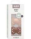 BIBS Infinity Pacifier - Symmetrical Nipple in Silicone - Set of 2 - Blush/Woodchuck - No PBA and PVC! Dummies & Soothers