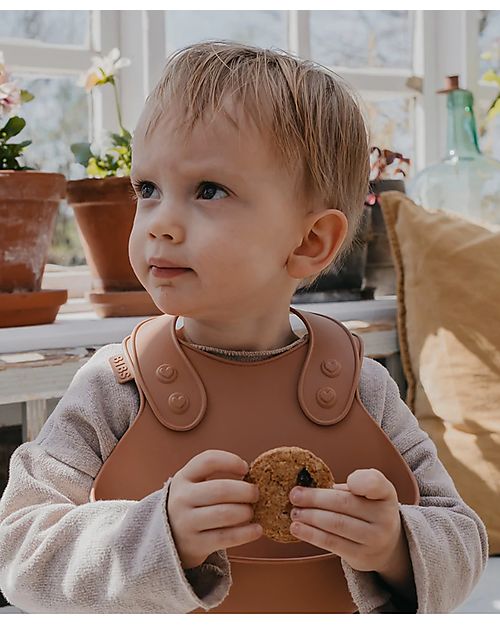 BIBS Overall Bib - Blush - Waterproof BPA-free and Fully Recyclable Material! Waterproof Bibs