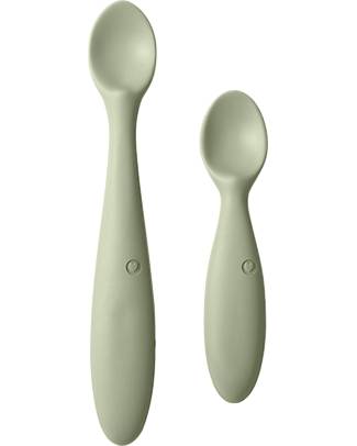 BIBS Spoon Set - Sage - Small + Big Spoon Cutlery