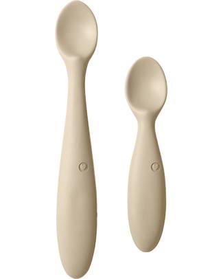 BIBS Spoon Set - Vanilla - Small + Big Spoon Cutlery