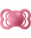 BIBS Supreme Pacifier - Symmetrical Nipple in Latex - Set of 2 - Coral and Ruby - BPA & PVC Free Dummies & Soothers