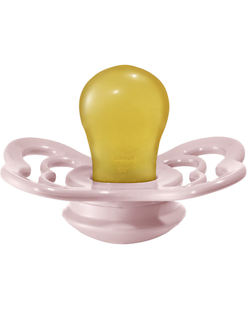 BIBS Supreme Pacifier - Symmetrical Nipple in Latex - Set of 2 - Haze and Blossom - BPA & PVC Free Dummies & Soothers