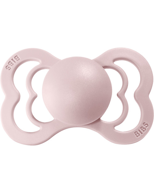 BIBS Supreme Pacifier - Symmetrical Nipple in Latex - Set of 2 - Haze and Blossom - BPA & PVC Free Dummies & Soothers