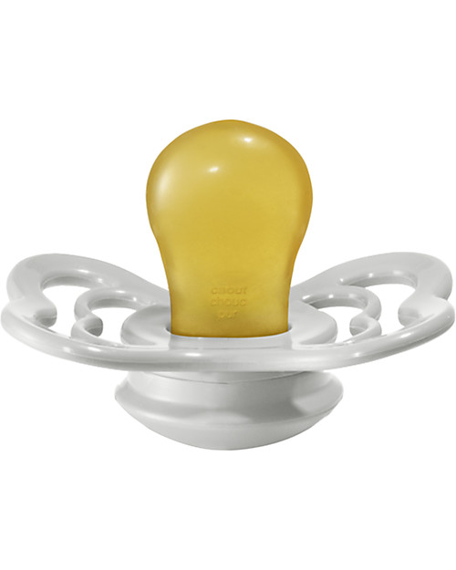 BIBS Supreme Pacifier - Symmetrical Nipple in Latex - Set of 2 - Haze and Blossom - BPA & PVC Free Dummies & Soothers