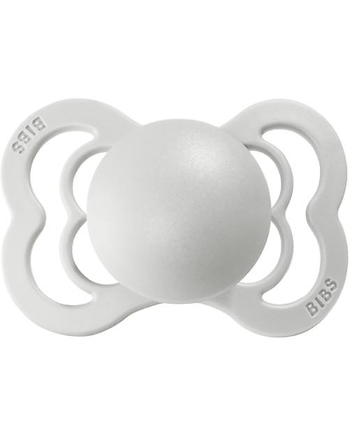 BIBS Supreme Pacifier - Symmetrical Nipple in Latex - Set of 2 - Haze and Blossom - BPA & PVC Free Dummies & Soothers