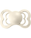 BIBS Supreme Pacifier - Symmetrical Nipple in Latex - Set of 2 - Ivory and Baby Pink - BPA & PVC Free Dummies & Soothers