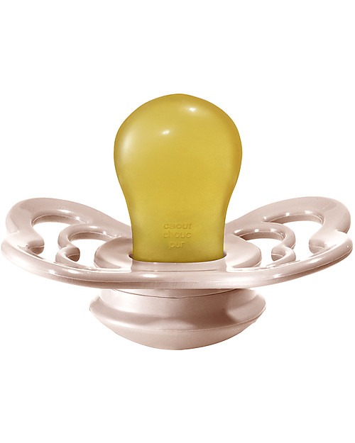 BIBS Supreme Pacifier - Symmetrical Nipple in Latex - Set of 2 - Ivory and Blush - BPA & PVC Free Dummies & Soothers