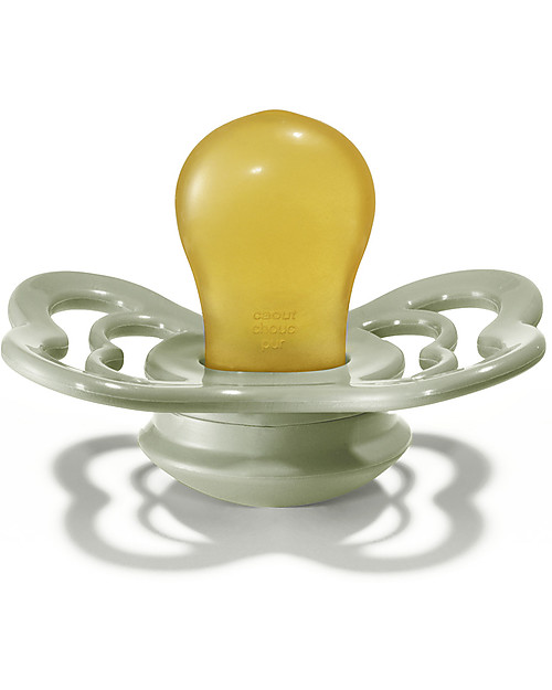 BIBS Supreme Pacifier - Symmetrical Nipple in Latex - Set of 2 - Ivory and Sage - BPA & PVC Free Dummies & Soothers