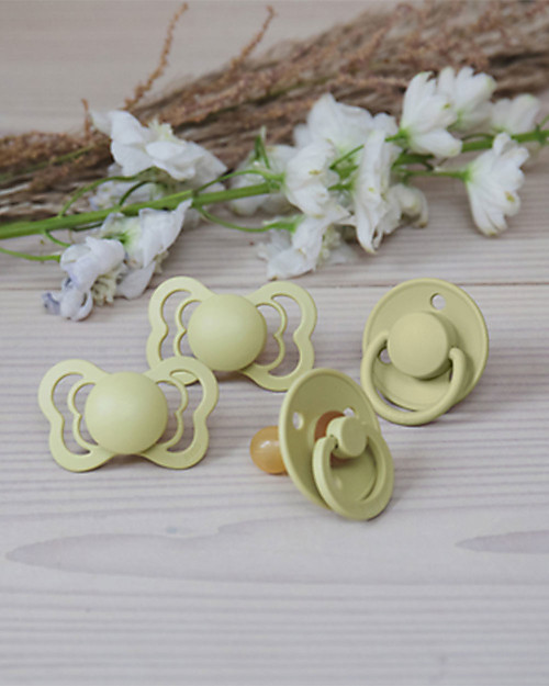 BIBS Supreme Pacifier - Symmetrical Nipple in Latex - Set of 2 - Meadow and Earth - BPA & PVC Free Dummies & Soothers