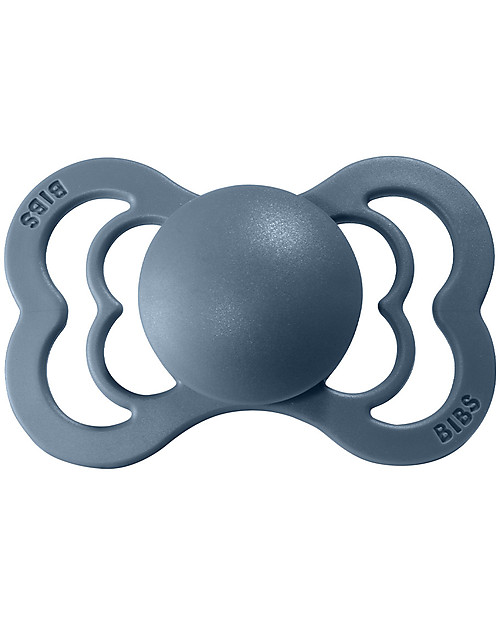 BIBS Supreme Pacifier - Symmetrical Nipple in Latex - Set of 2 - Mustard and Petrol - BPA & PVC Free Dummies & Soothers