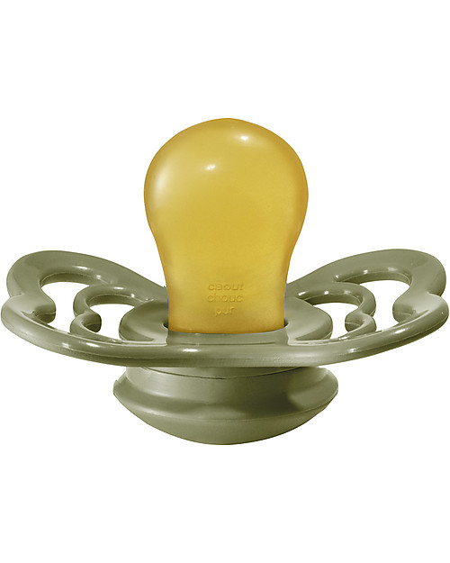 BIBS Supreme Pacifier - Symmetrical Nipple in Latex - Set of 2 - Sage and Hunter Green - BPA & PVC Free Dummies & Soothers