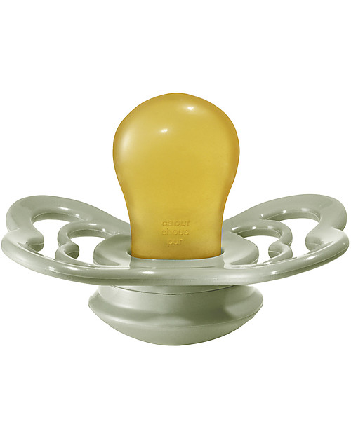 BIBS Supreme Pacifier - Symmetrical Nipple in Latex - Set of 2 - Sage and Hunter Green - BPA & PVC Free Dummies & Soothers