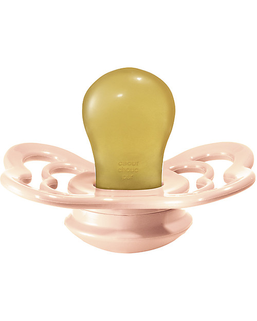 BIBS Supreme Pacifier - Symmetrical Nipple in Latex - Set of 2 - Sunshine and Peach Sunset - BPA & PVC Free Dummies & Soothers