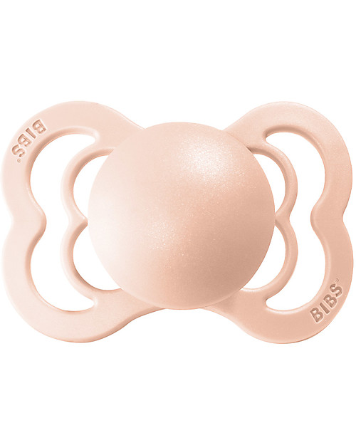 BIBS Supreme Pacifier - Symmetrical Nipple in Latex - Set of 2 - Sunshine and Peach Sunset - BPA & PVC Free Dummies & Soothers