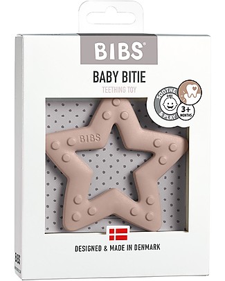 Bibs Teether Baby Bitie -Star Blush- Made in Denmark – BPA & PVC Free Teethers