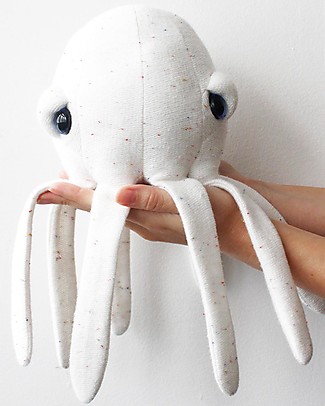 BigStuffed Mini Octopus - Albino - 30 cm - Made in France Soft Toys