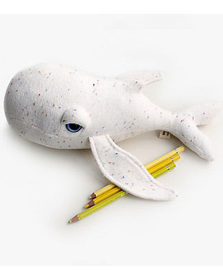 BigStuffed Mini Whale - Albino - 12 cm - Made in France Soft Toys