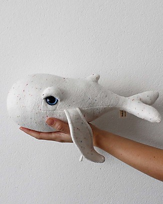 BigStuffed Mini Whale - Albino - 12 cm - Made in France Soft Toys